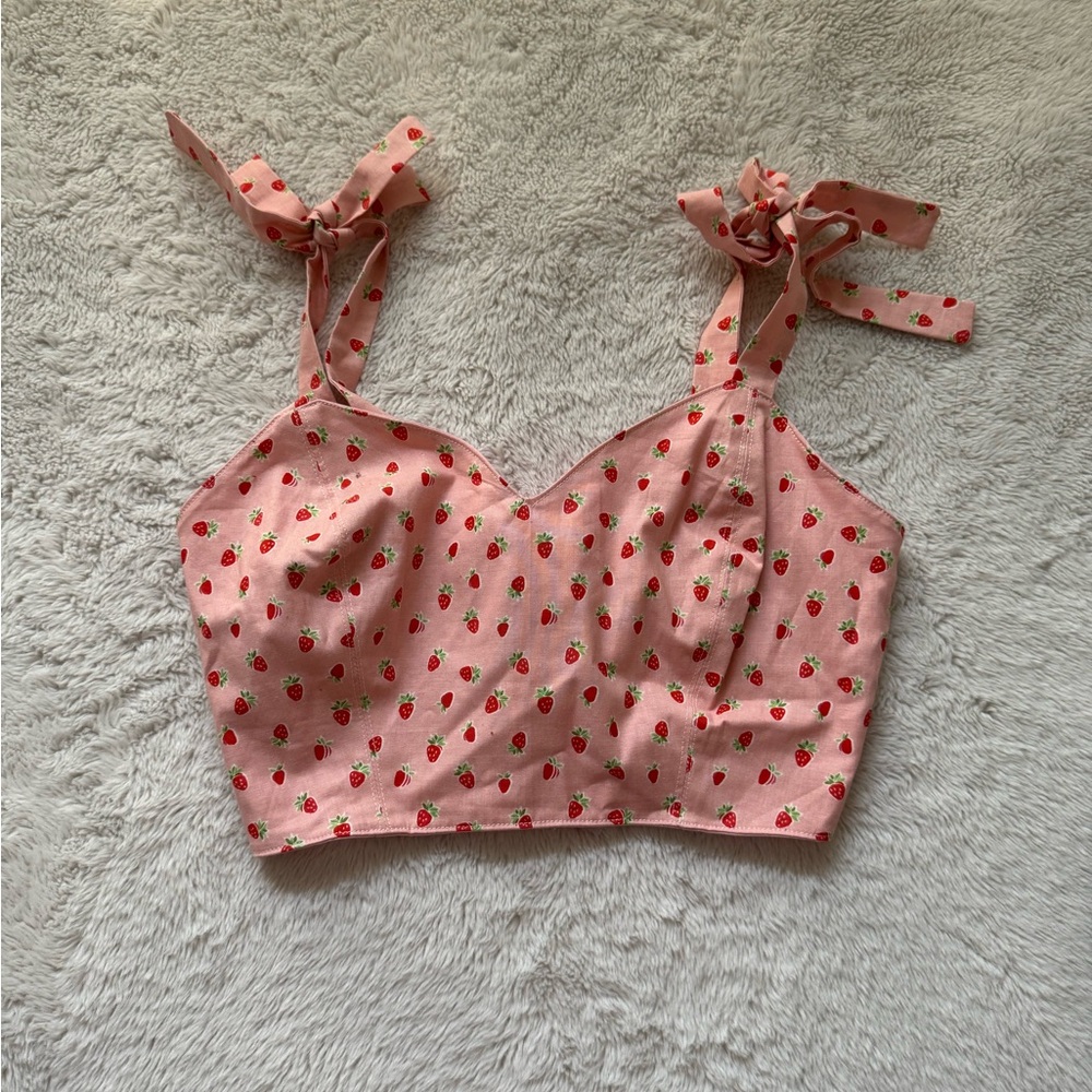 strawberry corset top